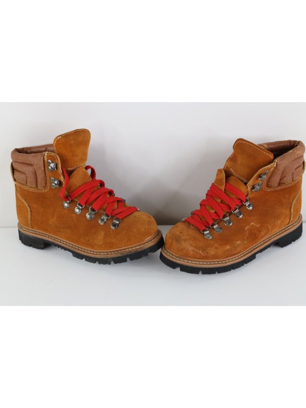 Vintage 70s Gorpcore Mens 7.5 B Distressed Suede Leather Mountain Boots Brown
